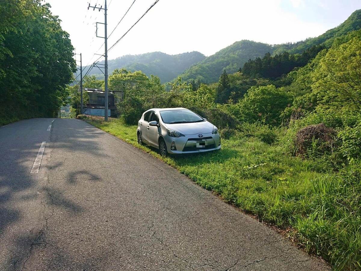 三沢川中流域の駐車スペース