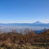 甘利山から見る甲府盆地と富士山