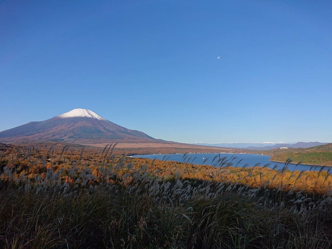 山中湖パノラマ台から見る富士山